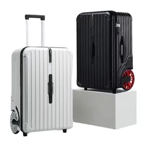 20 Inch Carry On Suitcase with Side-Open Design & Large One Way Wheels, Password Lock Hard Shell Trolley Luggage