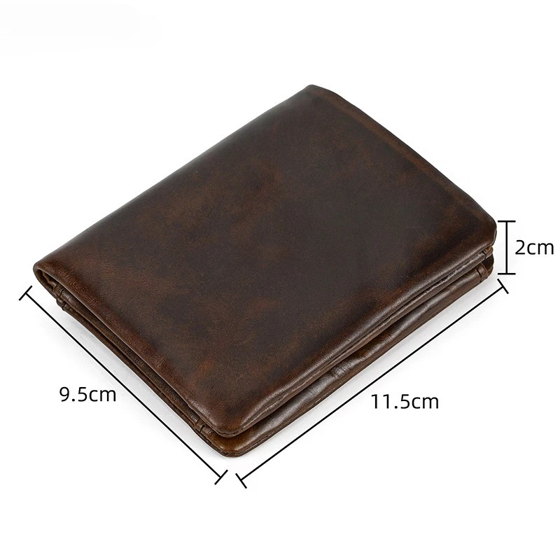 Men Card Holder Geestock Men's Wallet Rfid Credit Card ID Short Wallet Fashion Multi Card Retro Cowhide Coin Purse Casual Wallet