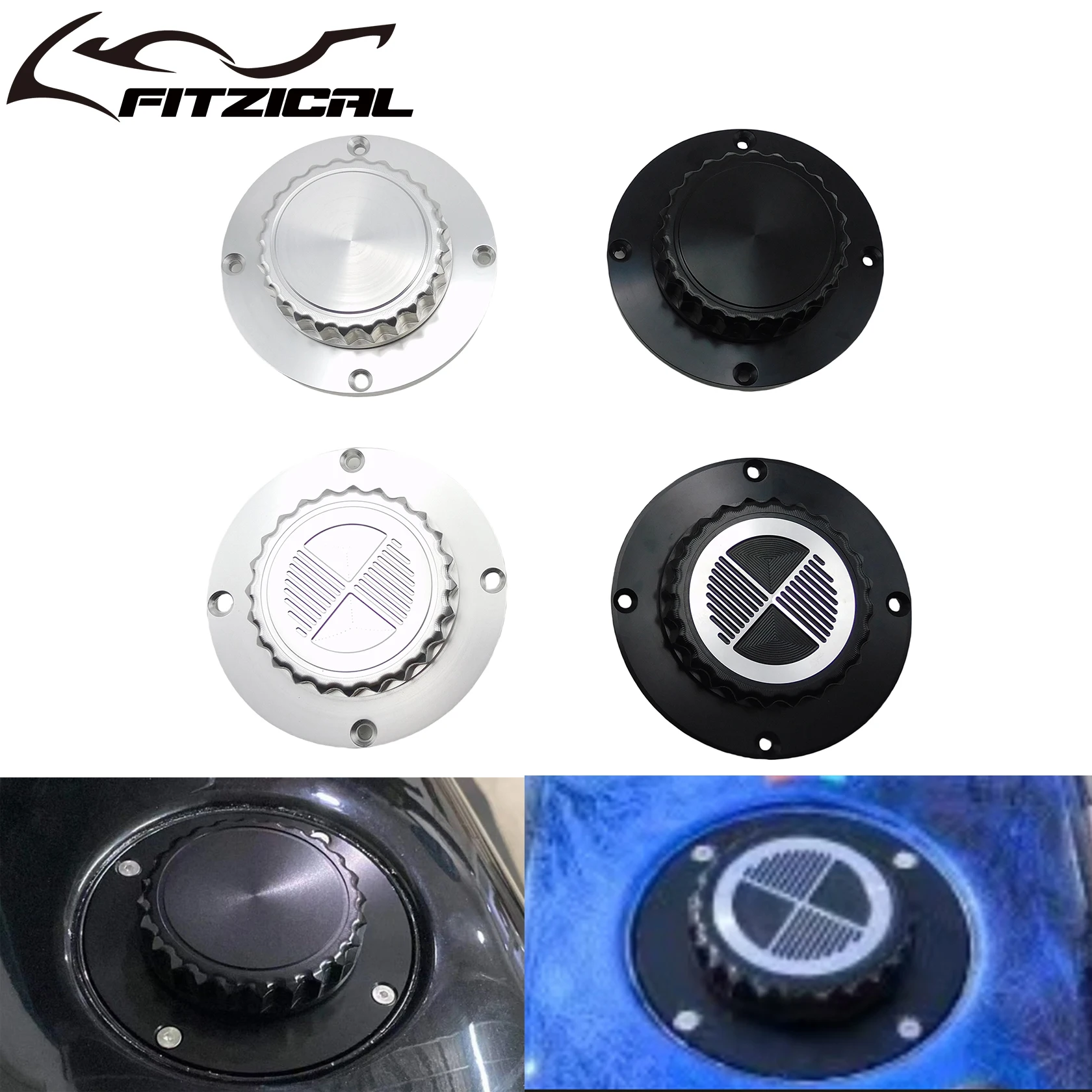 Motorcycle Oil Fuel Tank Cap CNC Petrol Gas Tank Cover Black/Chrome For BMW K Series K75 K100 K1100 K100RS K75S K75RT K75C K1100