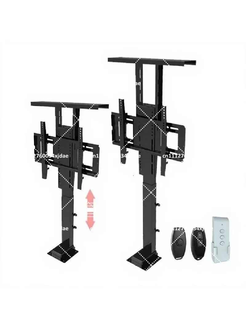 Motorized Hidden TV Lift for 32-70 Inch Screens, Electric Height-Adjustable Bracket with Remote Control