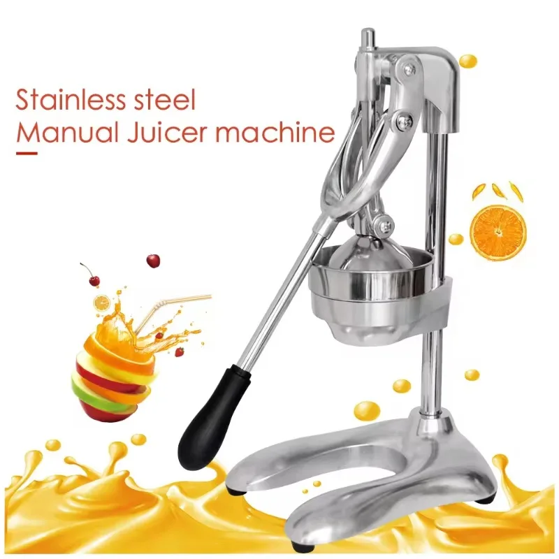 عصارة فواكه الحمضيات من الفولاذ المقاوم للصدأ، عصارة برتقال ليمون منزلية، ماكينة عصر بالضغط التجاري #4