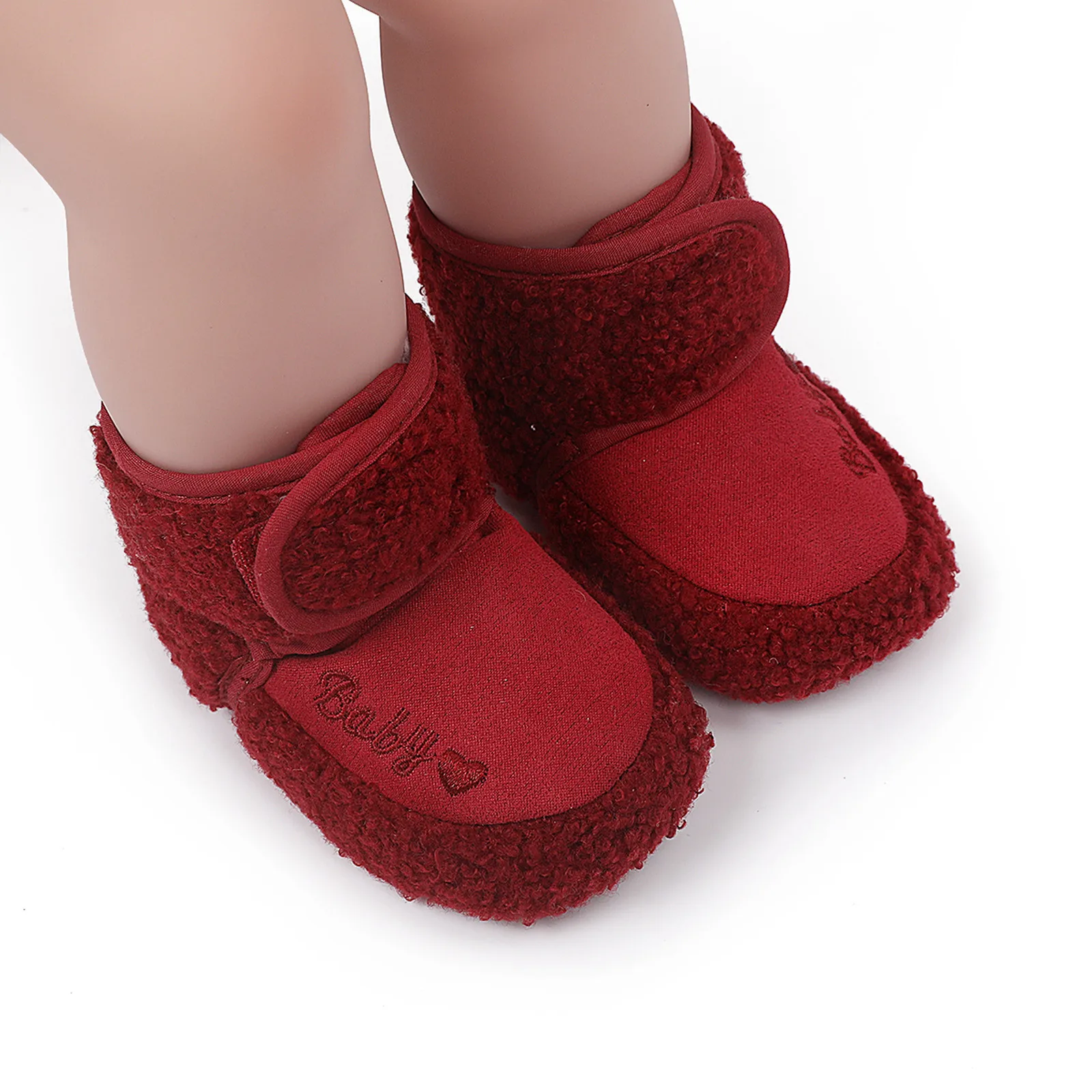 Hot Selling Plush Girls Walkers Cotton Shoes Baby Snow Infant First Soft Boots Warm Boys Baby Shoes