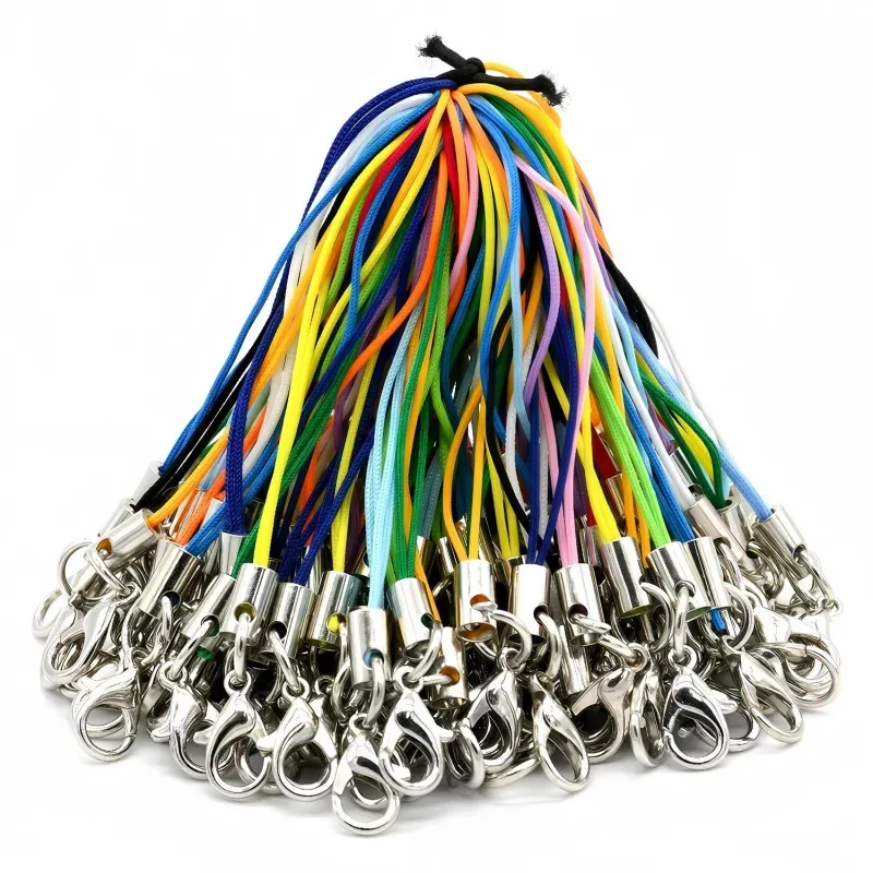 10-60Pcs Lanyard Lariat Strap Cords Lobster Clasp Rope Keychain Hooks Mobile Set Charms Keyring Pendant Key Ring Accessories