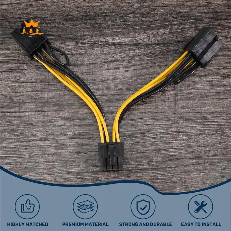 

A08E-8Pin To Dual 8Pin(6+2) Power Cable GPU Power Cable For Tesla K80 M40 M60 P40 P100