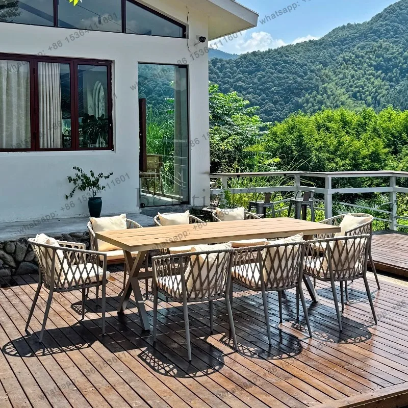 LJY Waterproof Retro Garden Furniture Sets Modern Metal Italian Designer Garden Furniture Sets Portable Meble Ogrodowe furniture