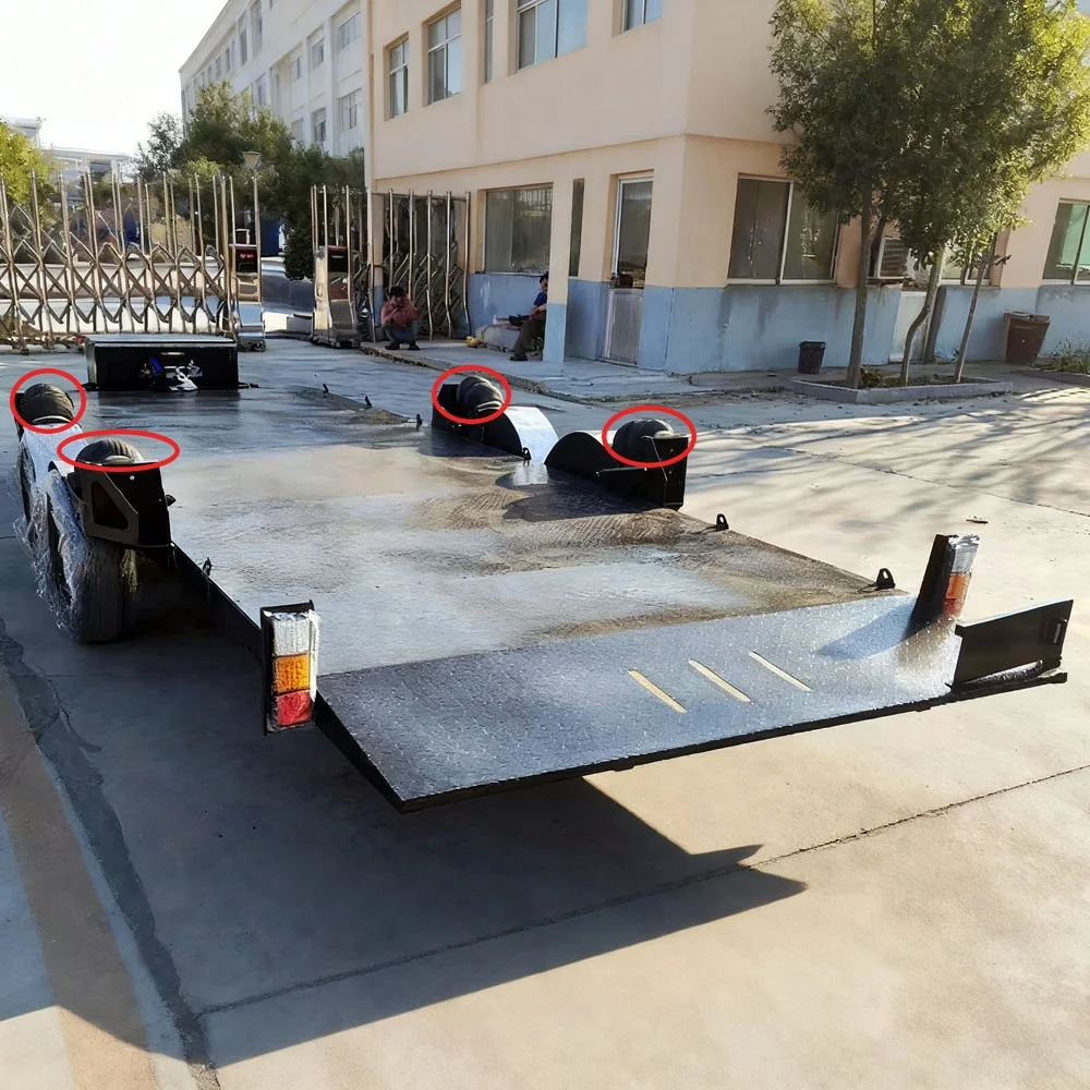 Heavy Duty Steel air Bagged Race Car Trailer 2500kg air Bag Flat Trailer for Low Cars
