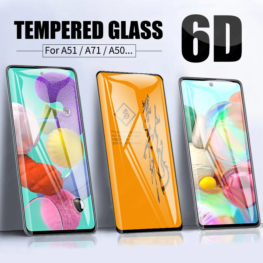 10PCS 6D Full Glue Cover Tempered Glass For Samsung Galaxy A52S A53 A33 A13 A73 5G A13 A23 4G A03S Screen Protector M33 M53 5G