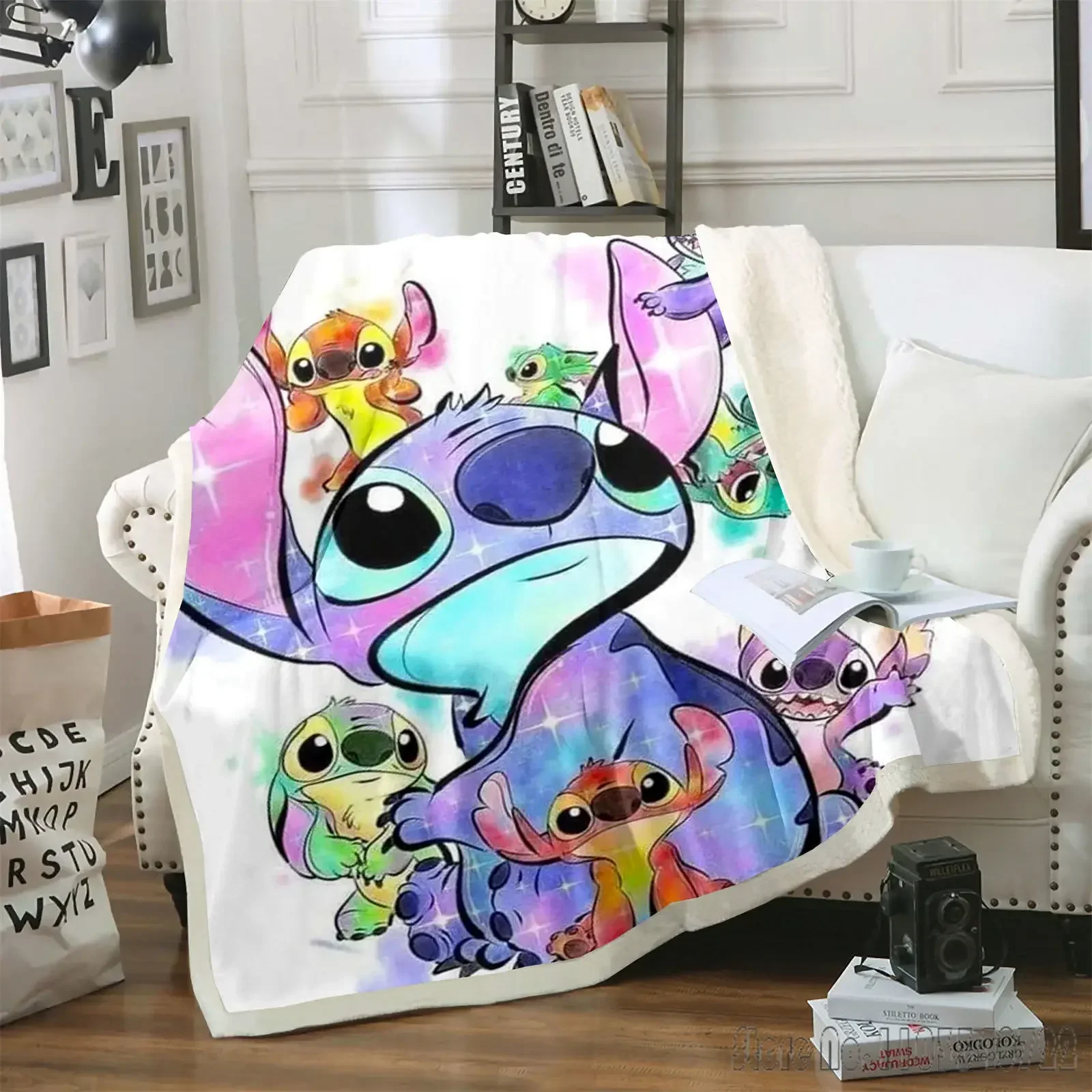 

Weighted Fluffy Stitch Blankets King Size Luxury For Winter And Throws Coraline Children Grade A Printed