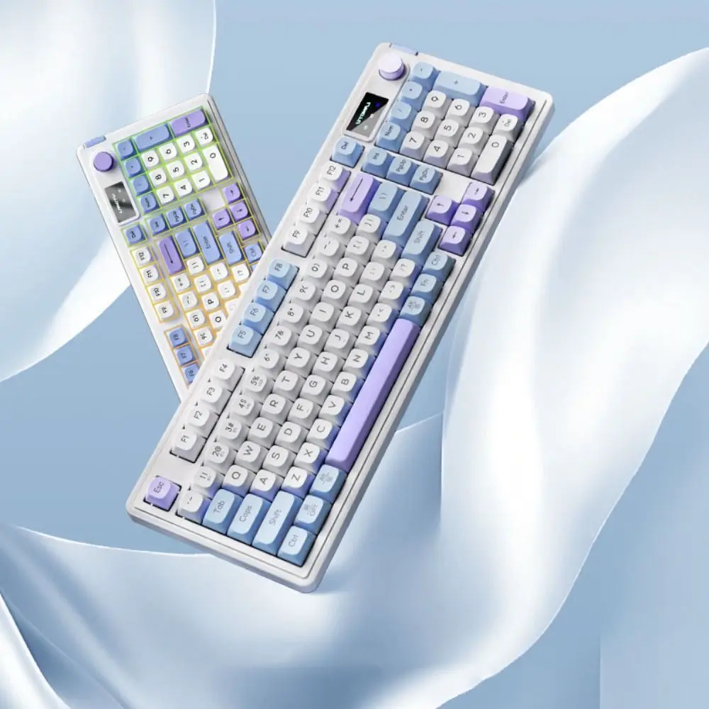 ABS Three Mode Mechanical Keyboard Wireless 2.4g Wired Bluetooth 2.4G Bluetooth Wired Keyboard Three Mode Hot-swap
