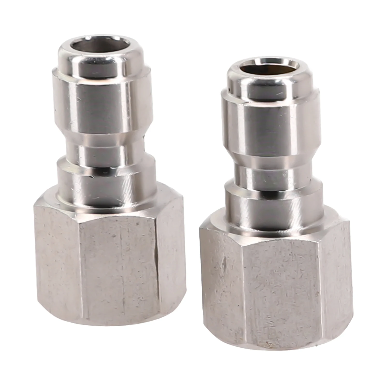Secure Fit 1/4 Inch Stainless Steel Quick Connect Fittings with NPT Threads for Pressure Washer Wand and Hose Integration