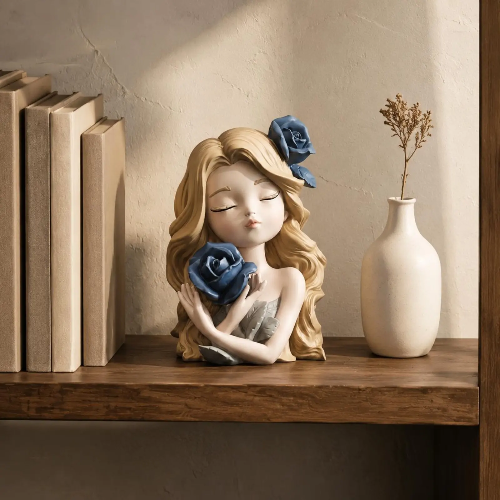 Girl Piggy Bank Gift Idea Female Figurine Bank Girl Statue Money Box Easy to Use Desk Ornament Long-Lasting for Girls