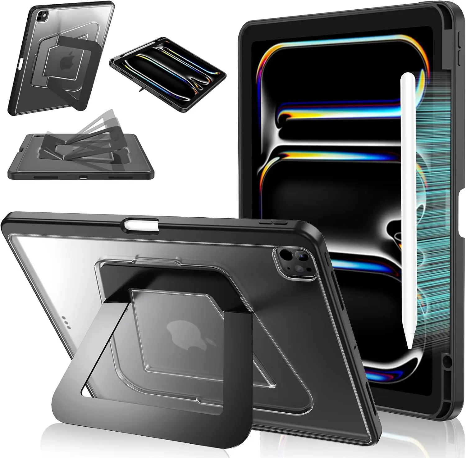 Anti-bending Case For iPad 11th Gen 2025 11inch Air 11 Air7 Pro11 Air 6 5 4 10th 10.9 10.2 Hardware Bracket Cover With Pen Slot