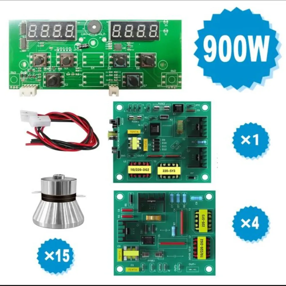 Ultrasonic Cleaner PCB Driver Boards Circuit Board Kit With 40KHz Ultrasounic Transducer