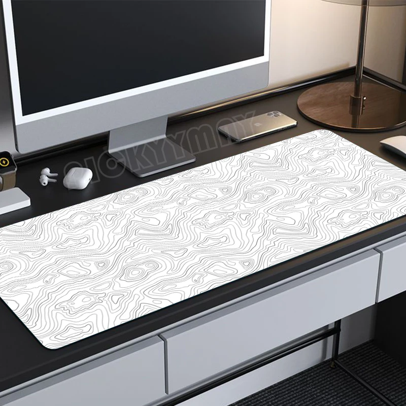 

White Desk Mat Gamer Mousepads Mouse Pad Black Office Desk Pad Large Mousepad Mouse Mat For Computer Table Carpet Mousepads