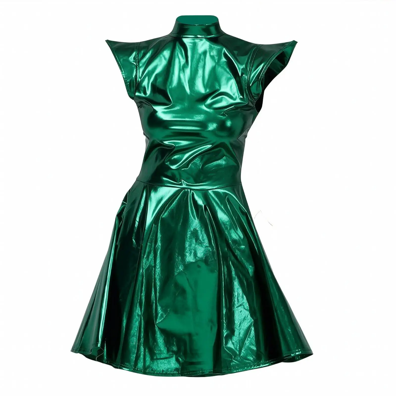 Costume Dress metallicLine Dress Fit and Flare Crew Neck for Women, Stage Performances, Photoshoots