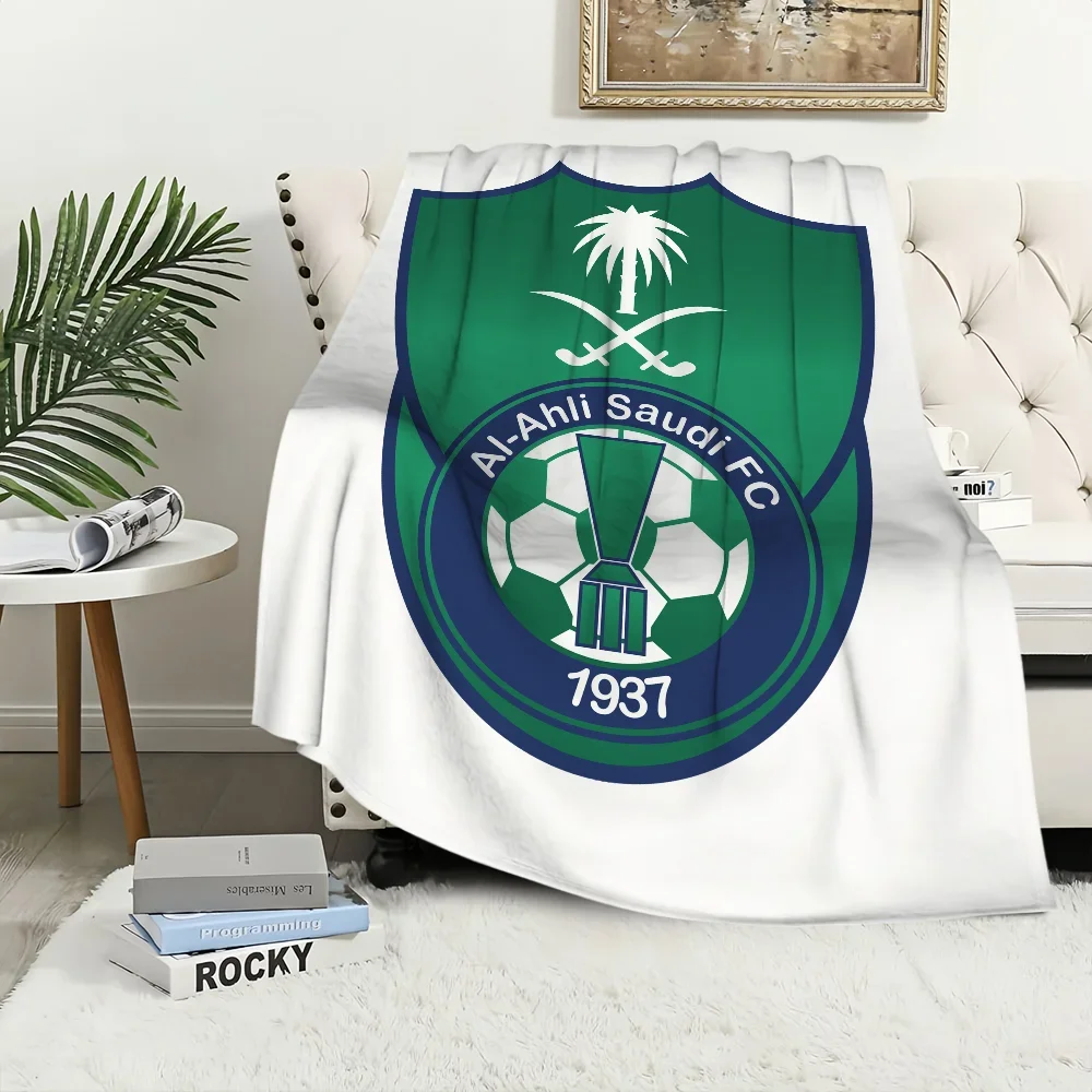 

AlAhli SSaudi FC фланелевое одеяло для дивана, путешествий, дома, пешего туризма, пикника, кровати, идеальный подарок на день рождения