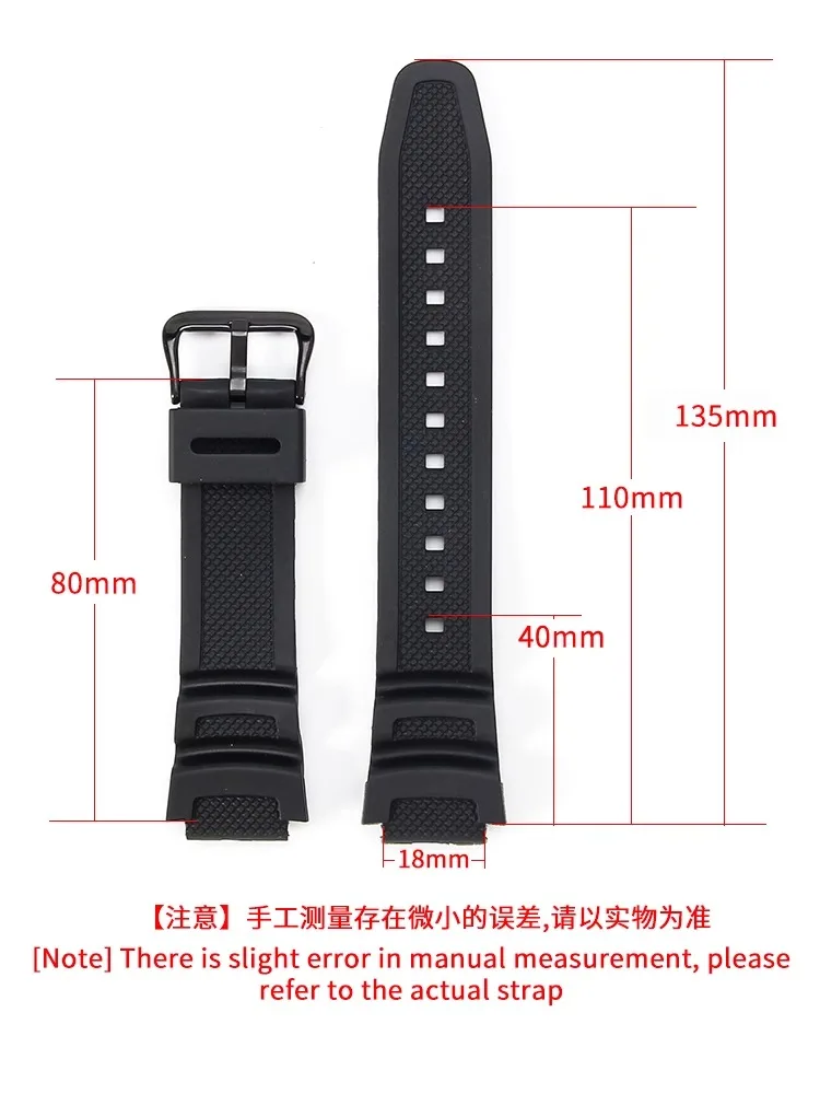 Silicone Watch Strap For Casio W218H/AE-1200/1100/SGW-300/400/MRW-200 resin silicone strap Rubber Black Pin Clasp Wrist Bracelet