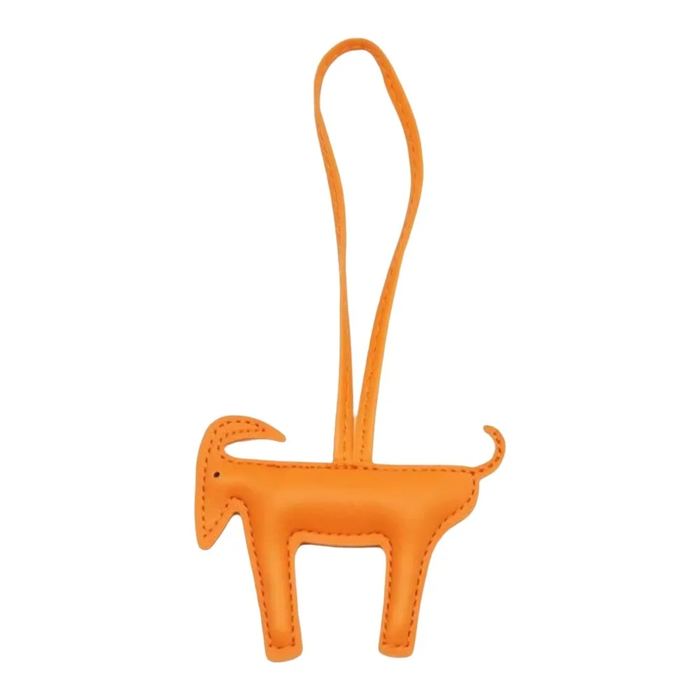 PU Leather Goat Bag Pendant Scratch Resistant Strings Rope Goat Keychain Versatile Water Resistant Bag Accessories