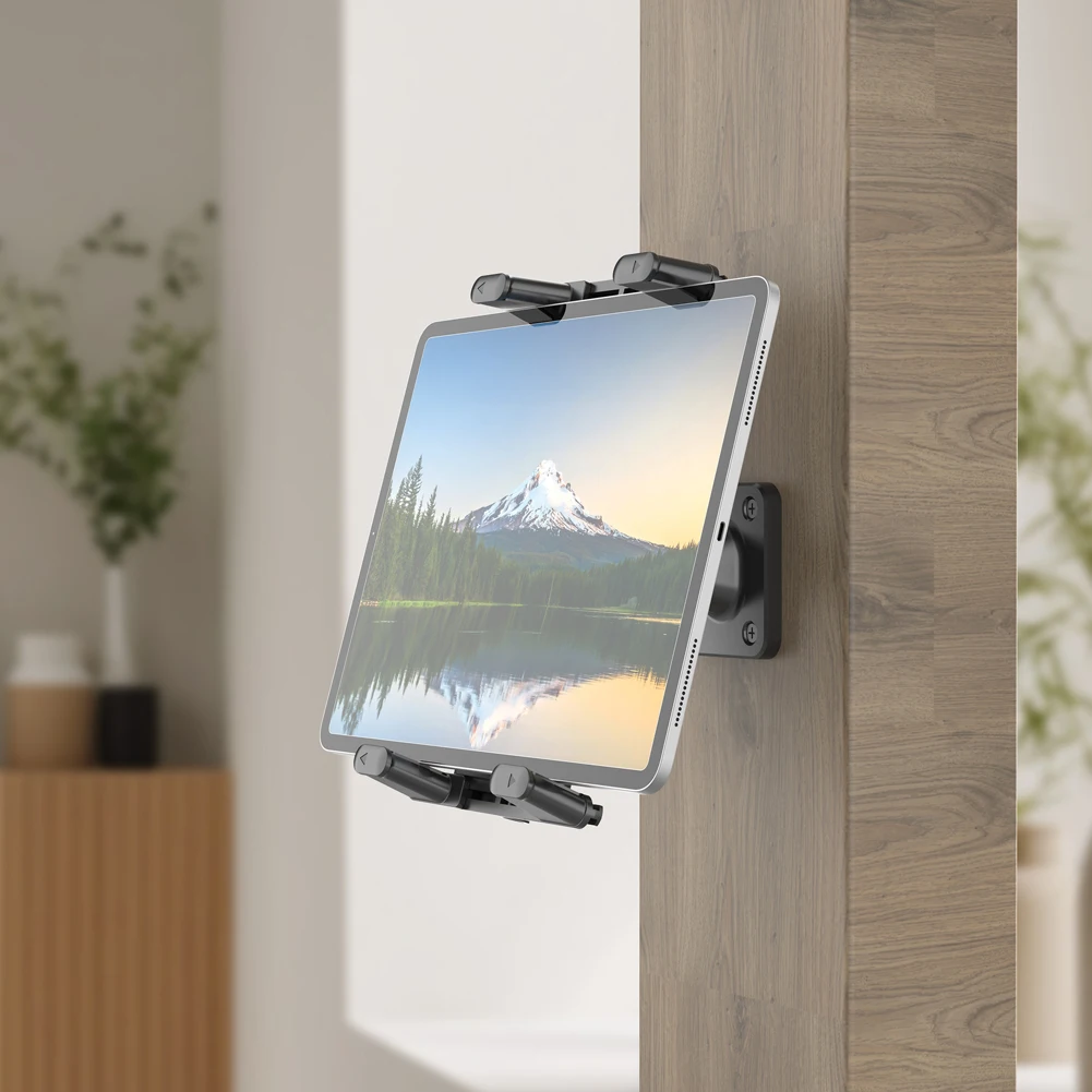 360 Adjustable Phone Holder Wall Mounted Mobile Phone Stand Hand-Free Stabilization Bracket for 4.7-7.2'' Phones