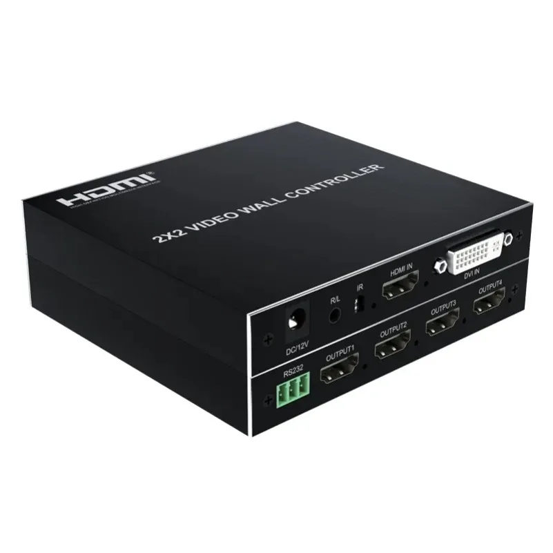 2X2 HDMI Video Wall Controller Multi Screen Splicer TV Splicing Box Multi Screen Display Processor