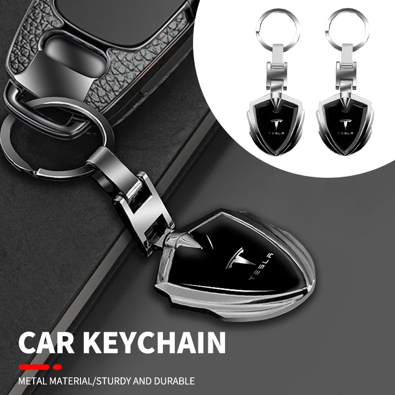 

3D Metal Alloy Car Keychain Clouds Pattern Shield Key Rings Accessories For Tesla MINI Seat Chevrolet Kia Audi Volkswagen Subaru