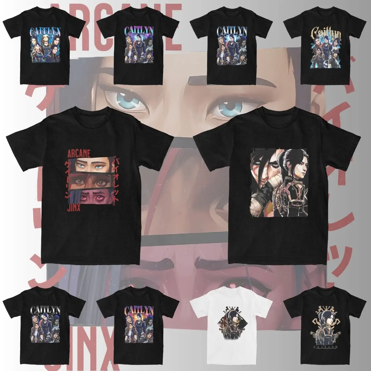 

Caitlyn Arcane T-Shirt Summer Streetwear T Shirts Pure Cotton Hippie Tee Shirt For Men Short Sleeves Casual Tops