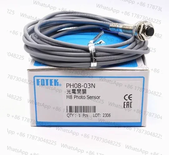 Sensores de interruptor fotoeléctrico en miniatura cilíndricos FOTEK PH07-03N / PH08-03N, nuevos y originales