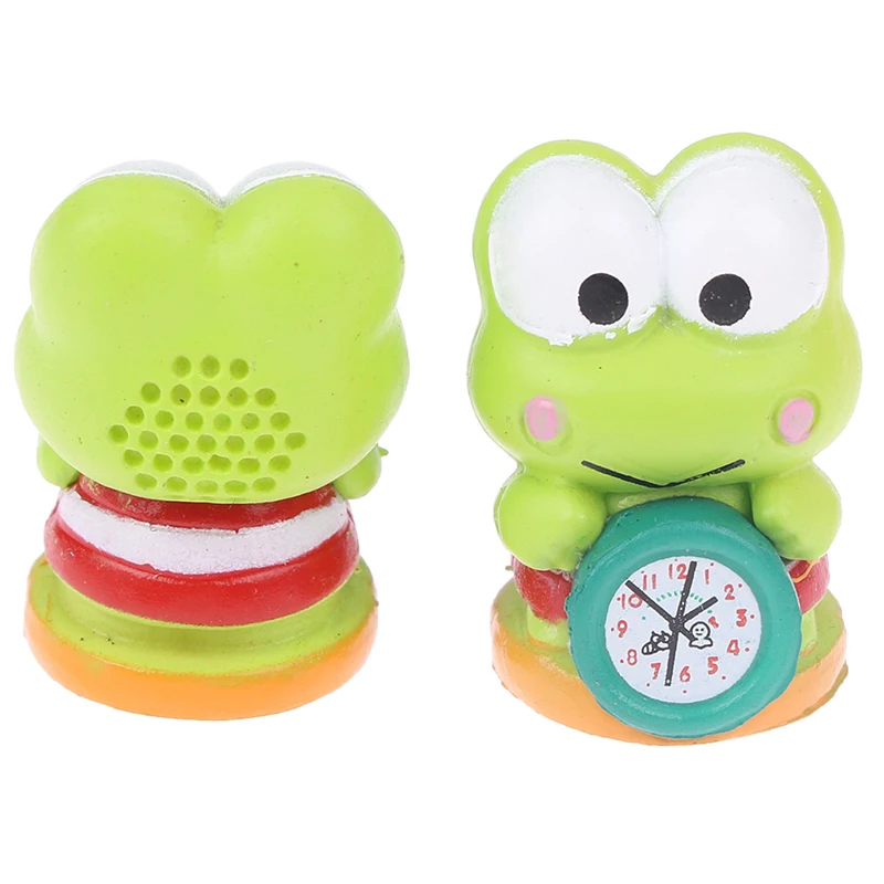 1:12 Dollhouse Miniature Cartoon Doll Clocks Frog Alarm Clock Model Furniture Accessories For Doll House Decor Kids Toys Gift