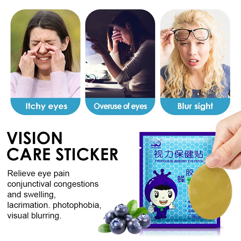 

10pcs=5bag Herbal Extracts Vision Patch Relax Eye Dry Improve Blood Circulation Myopia Eyes Patch Blurred Vision Eye Patch A1483