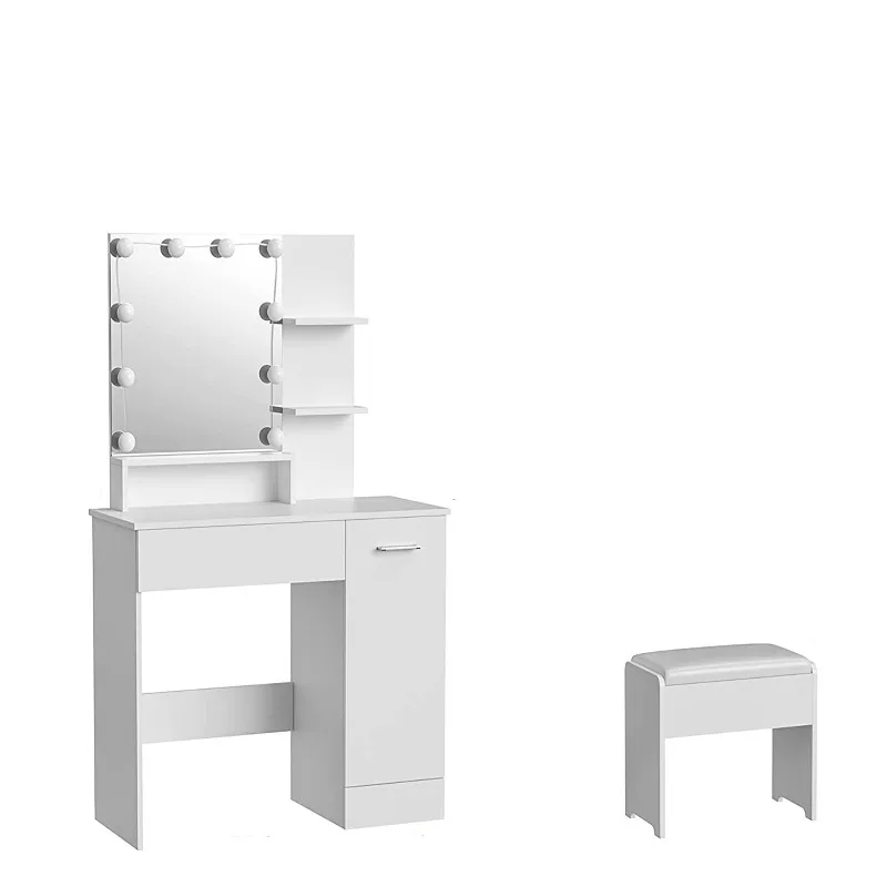 Makeup mat stool with drawers and lockers for bedroom powder room