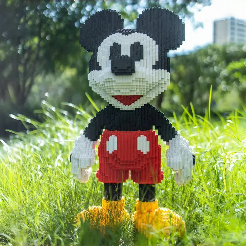 Disney 45 cm Mickey Micro Deeltje Bouwstenen Cartoon Leuke Puzzel Speelgoed Decoratieve Accessoires Verjaardagscadeau