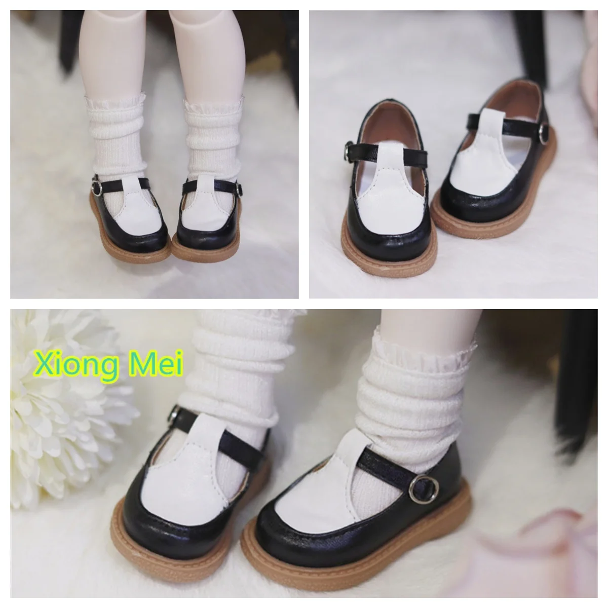 女の子のためのbjdとsd人形の靴,さまざまな色のクマの姉妹靴,女性の靴,1/6, 1/3,1/4,アクセサリー