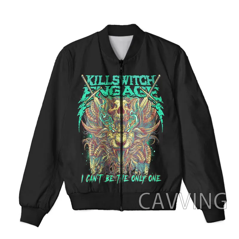 CAVVING 3D Printed  Killswitch Engage  Zipper Bomber Jackets Men Overcoat Mens Coat Zip Up Jackets for Women/Men