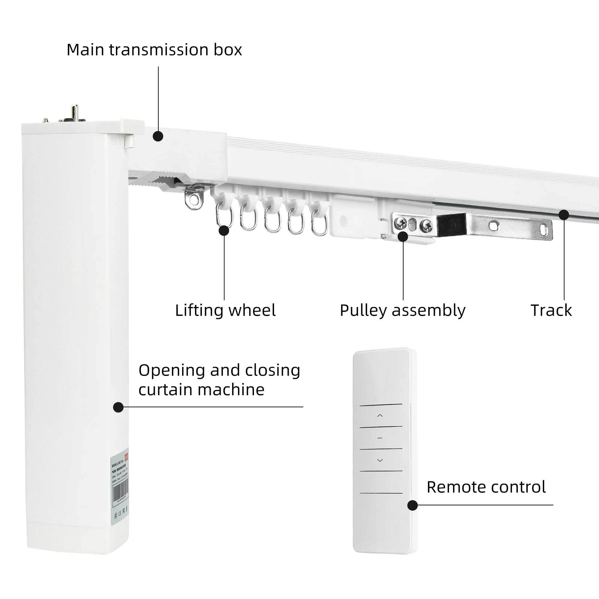 Imagem -06 - Tuya Wifi Alexa Zigbee Alexa Google Smart Home Sistema de Cortina Elétrica Conjunto de Trilha de Motor