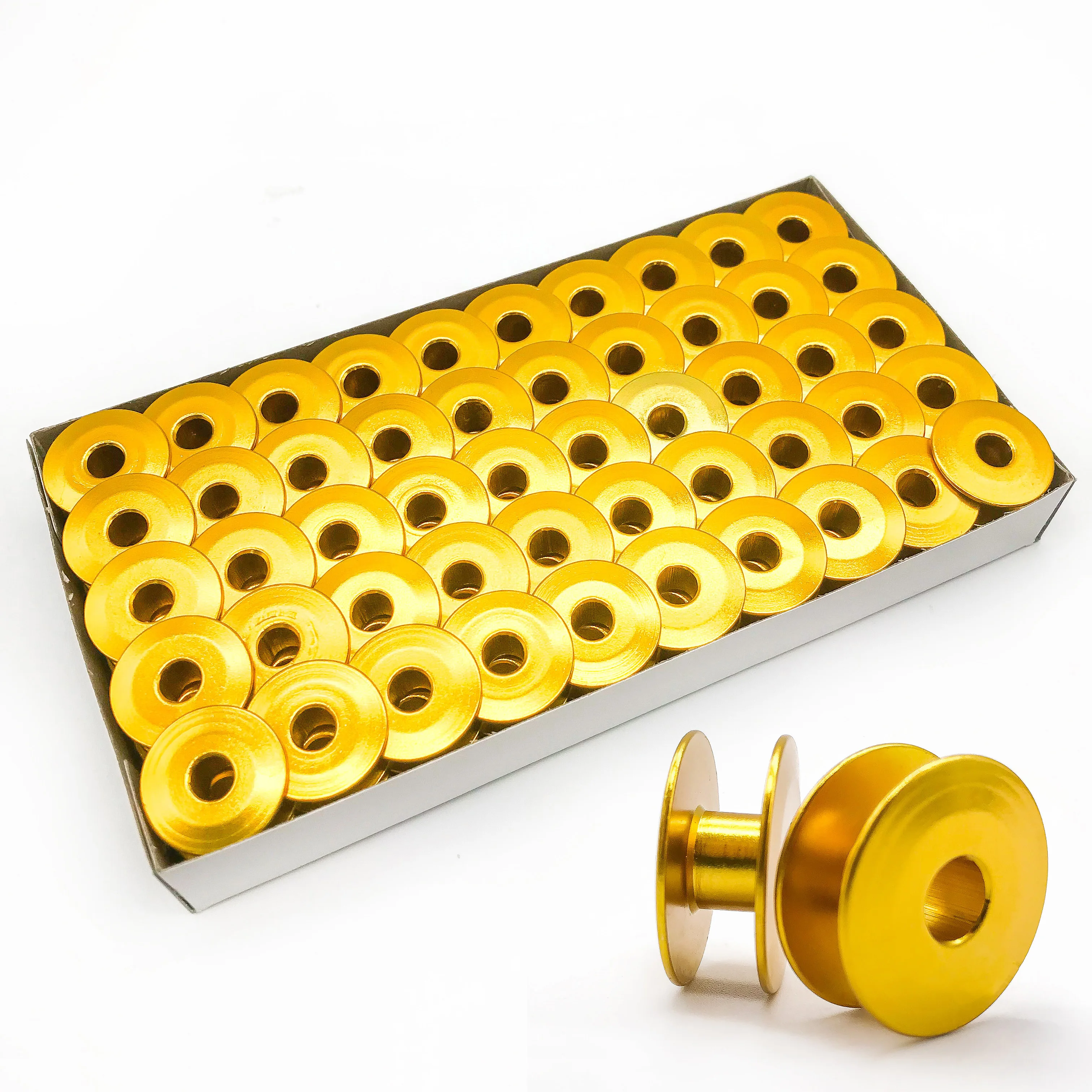 10pcs industrial sewing machine accessories computer flat bobbin flat sewing machine lock embroidered bobbin bobbin aluminum oxi