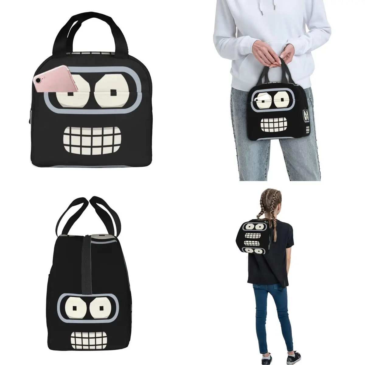 Futuramas Cartoon Comic Insulated Lunch Bag Food Bag Portable Cooler Thermal Lunch Boxes For Travel