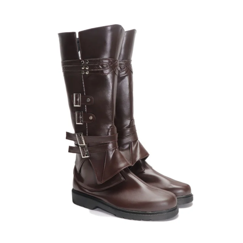 Ezio Auditore Cosplay Party Boots Halloween Party Shoes Unisex Game Assassin Cosplay Boots