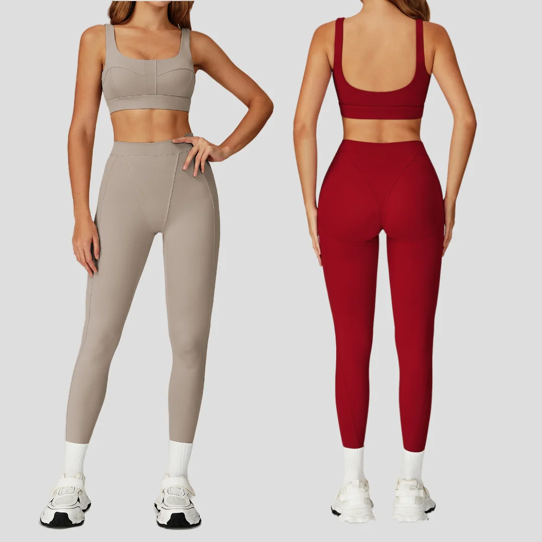 

Seamless Yoga Set High Waist Peach Hip Long Sleeves Sports Shockproof Bra Suit Running Outdoor Workout Clothes Gym Tracksuit