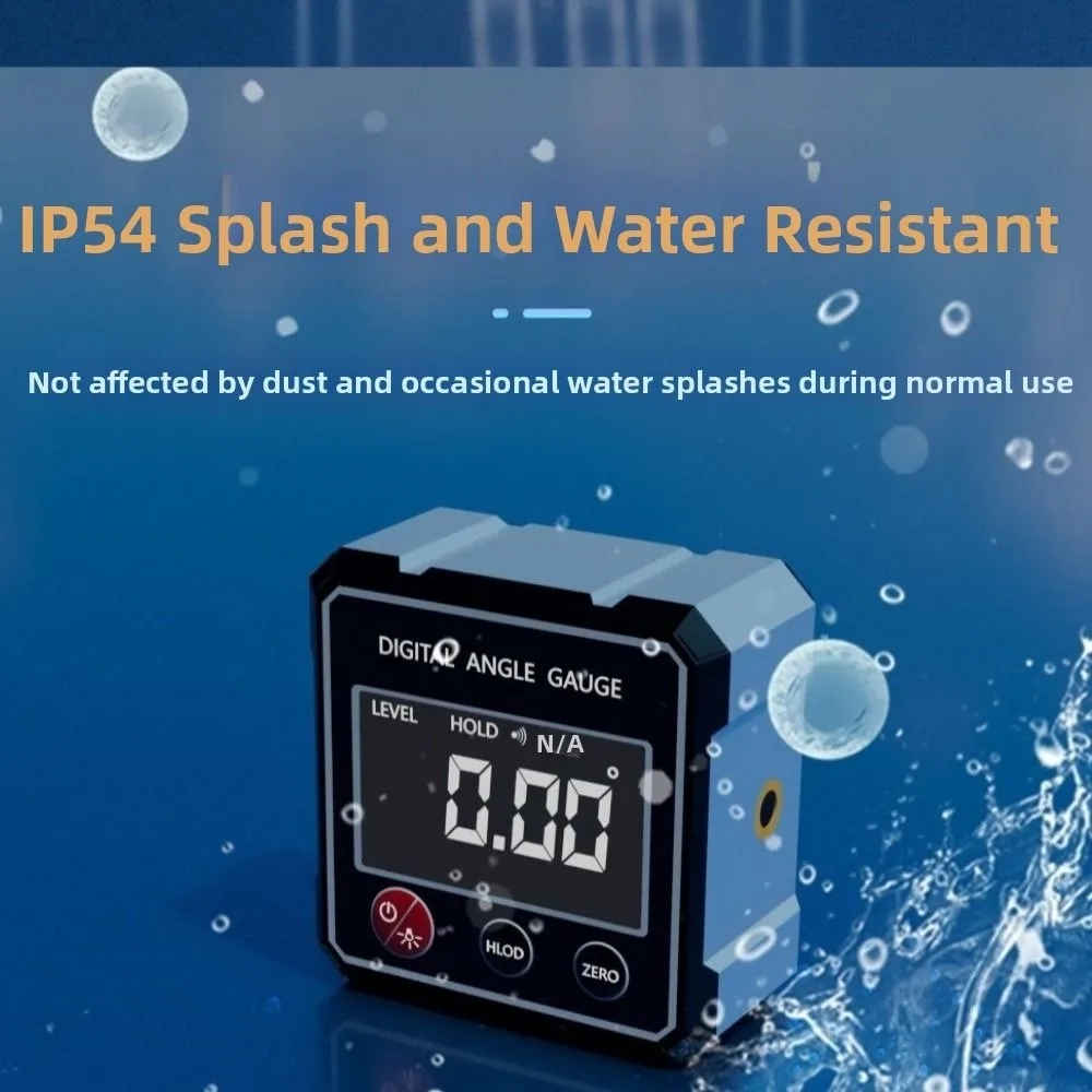 مقاوم للماء الميل الرقمي LCD الخلفية قاعدة مغناطيسية زاوية مكتشف 360 درجة الدقة إمالة زاوية صندوق النجارة العمل #3