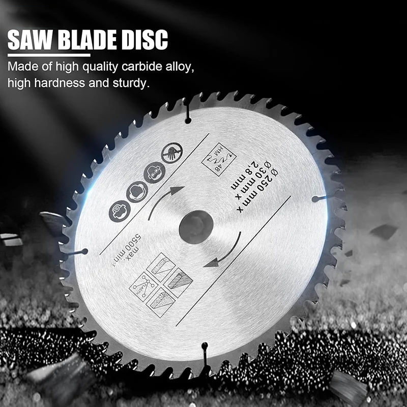 4-10 인치 110-255mm TCT 톱 디스크 목재 플라스틱 금속 용 미니 원형 톱 블레이드 회전 카바이드 절단 도구 40/60 치아