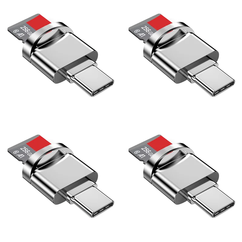 

Новый адаптер для чтения карт 4X Micro-SD, USB Type C к устройству чтения карт Micro-SD/TF Адаптер для карт Micro-SD для HUAWEI Type-C, B
