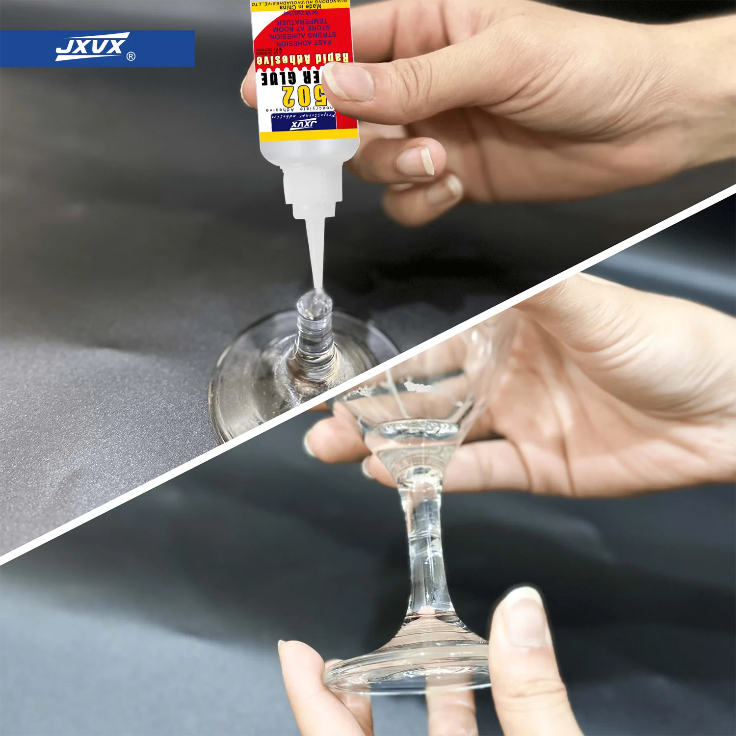 1-15 PCs 502 Super glass glue: Quick-setting cyanoacrylate adhesive, for leather, rubber, wood and metal; precision bonding, strong; transparent and invisible liquid glue; includes a dispenser.
