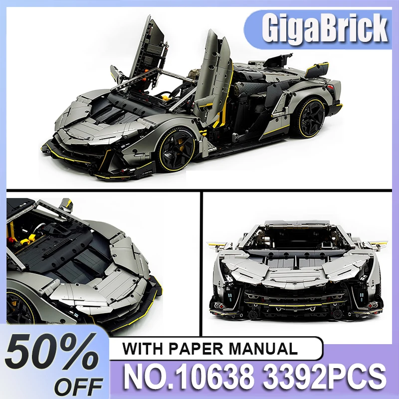 

GULY 10638 MOC High-Tech 1:8 Sports Vehicle Building Blocks Model Racing Brick Puzzle Assembly DIY Toys Boy Christmas Gifts Kids