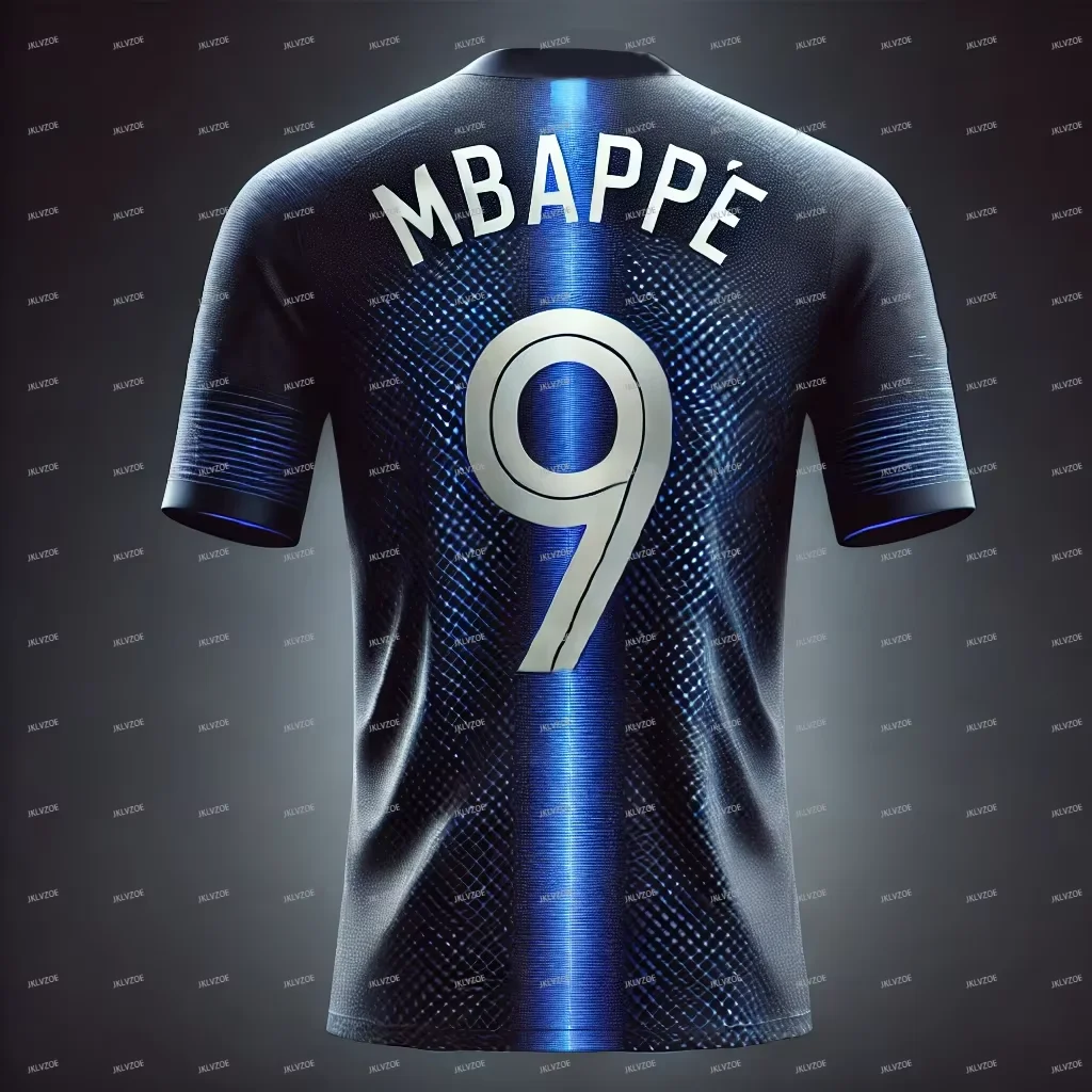 Summer New Football Jersey 3d Printed Mbappé Boys Football Training Clothes Men's Sports Breathable Short Sleeve Tops