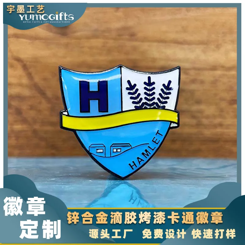 

Customized. Epoxy Printing Golden Badge Customized Ceremony School Celebration Cultural and Enterprise Zinc Alloy Sch