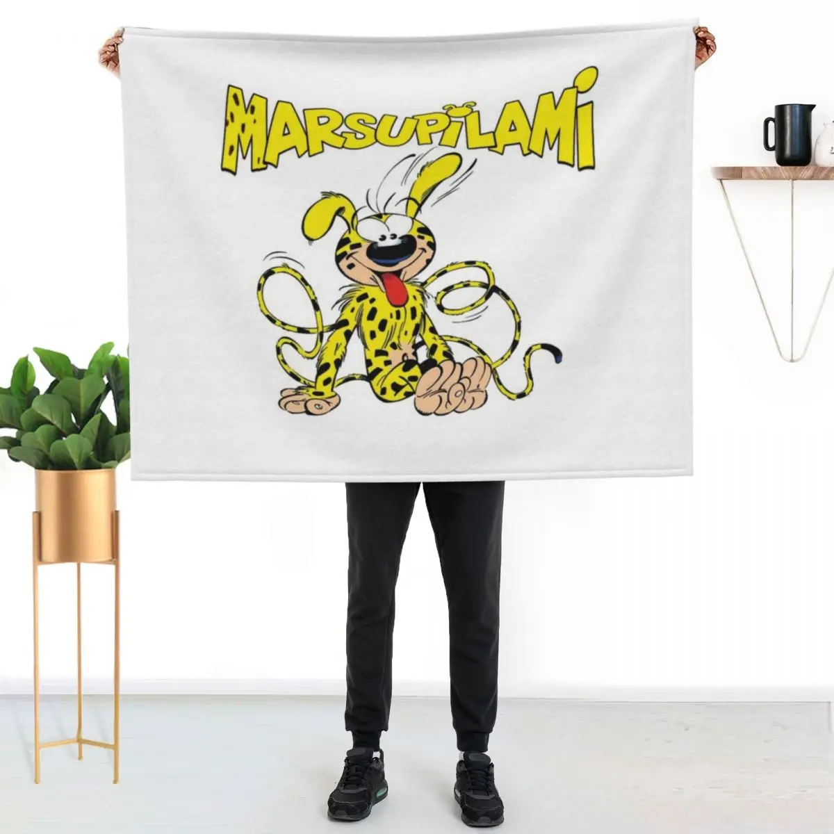 marsupilami hooba adventure Throw Blanket Loose Flannel Sofa Throw Soft Big heavy to sleep Blankets For Baby Blankets