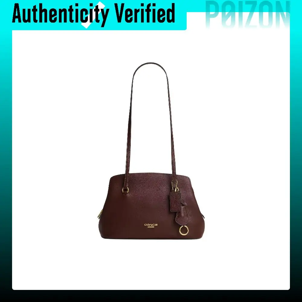 COACH Elise Cow Leather Shoulder Bags Large Women's Brown CFP35-IMMPL