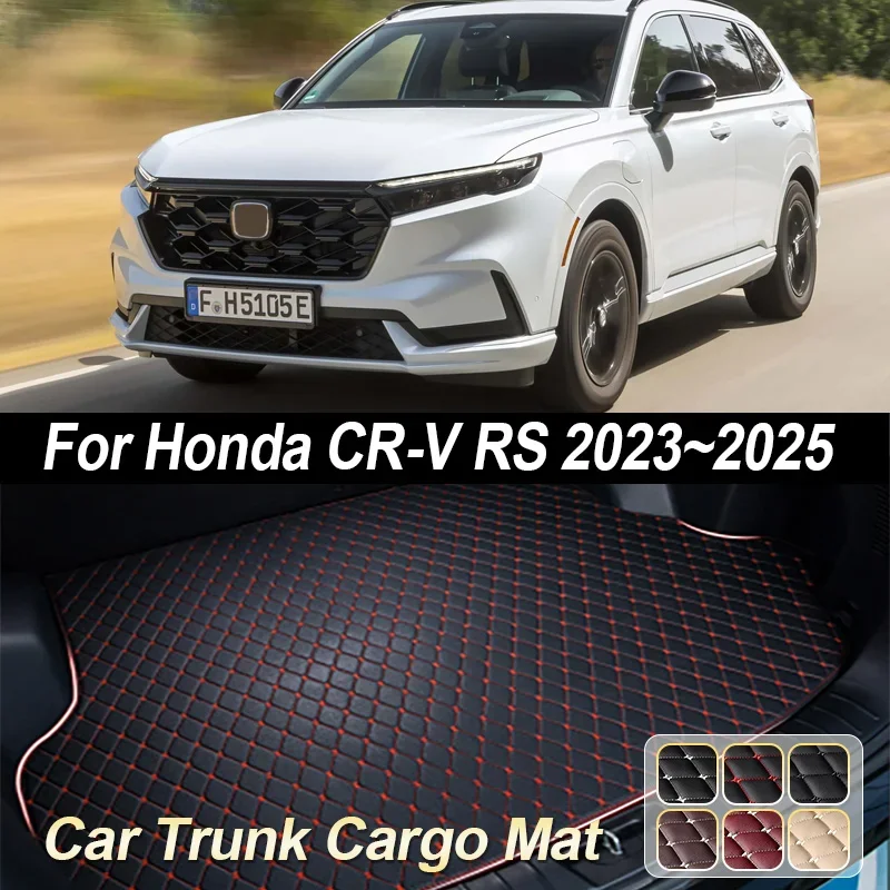 

For Honda CR-V CRV RS 2023 2024 2025 Leather Car Trunk Mat Cargo Storage Cushion Liner Boot Carpet Pad Interior