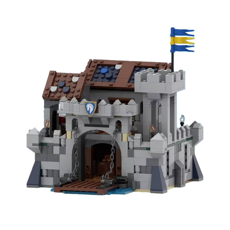 Modèle de château miniature architectural MOC. Blocs de construction à petites particules. Numéro de pièces : 705. Convient pour tous les passionnés. B B