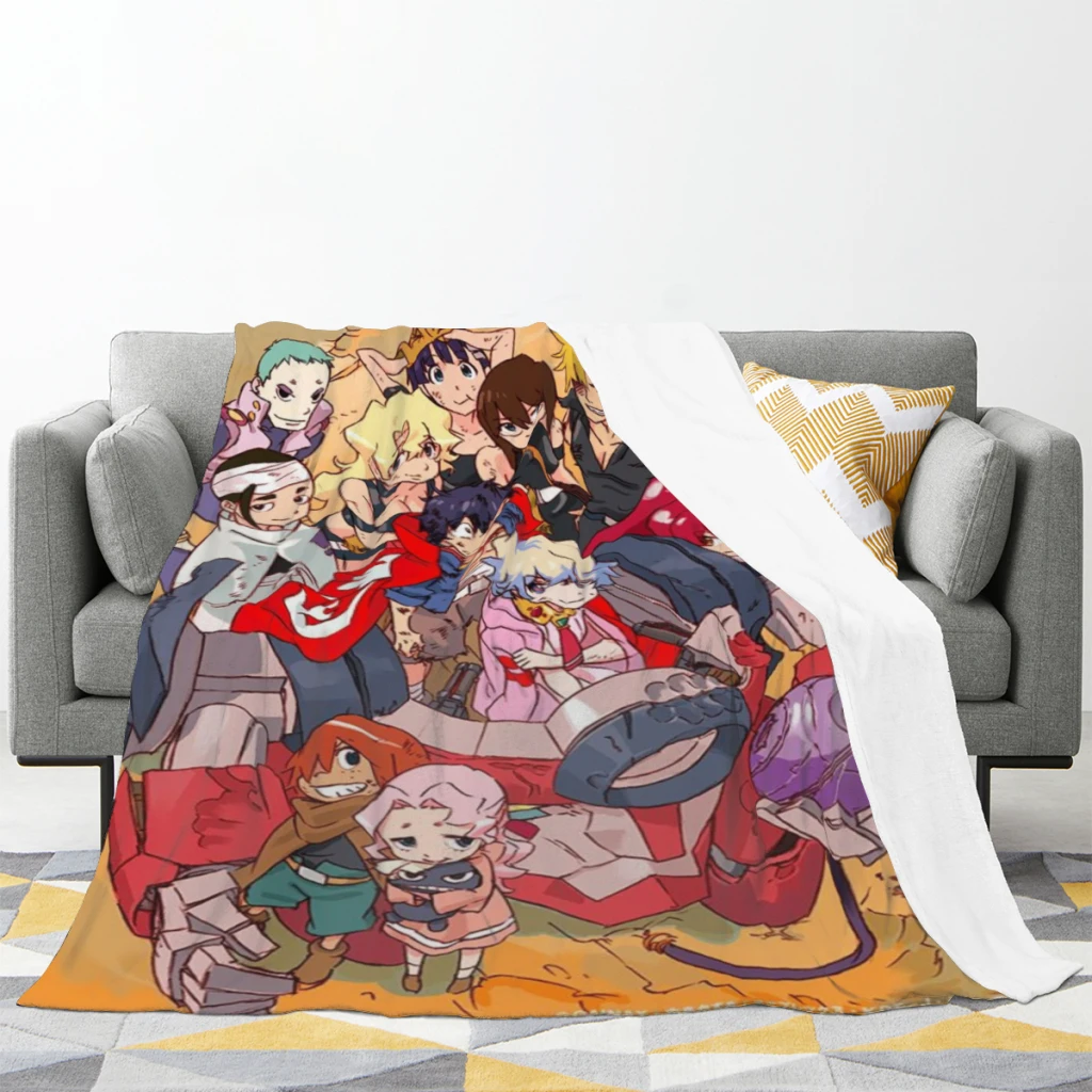 Tengen Toppa Gurren-Lagann Medium Blanket Comforter Flannel Soft throw Blankets Warm Home and Decoration